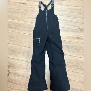 Obermeyer Black and Teal Snow Bib Size 14-16 teen